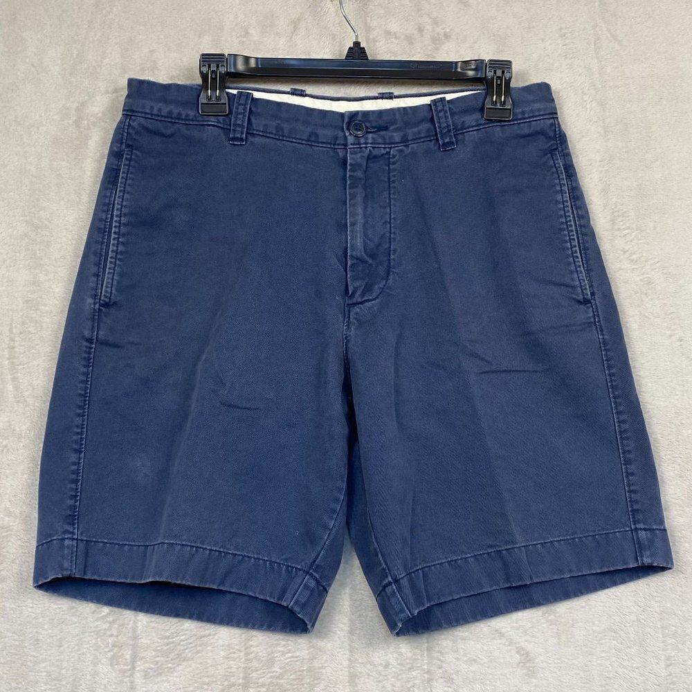 J. Crew Broken In Regular Fit Men's Chino Shorts Sz 32 Blue Casual Pockets
